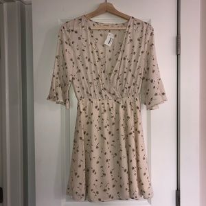 Floral off white dress